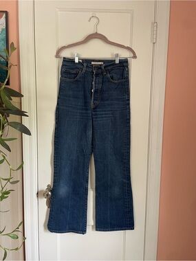 Levi's Dark Blue Boot Cut Button-Fly Jeans